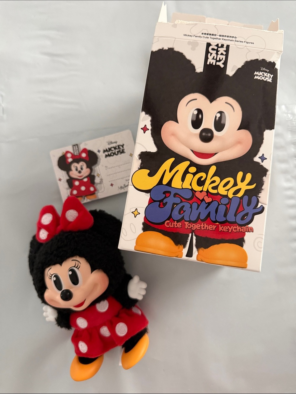 Pop Mart MICKEY FAMILY CUTE TOGETHER KEYCHAIN PLUSHIE - Minnie